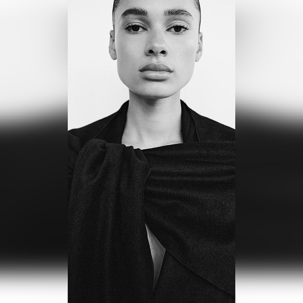 Zara Black Draped Blazer Jacket - Picture 6 of 7